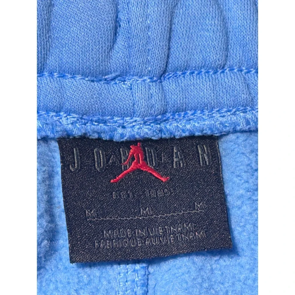 Jordan Mens University Blue Fleece Athletic Shorts Jumpman Nike Logo Size Medium